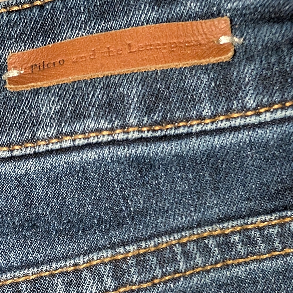 Pilcro Parallel Patchwork Straight Leg Raw Hem Bl… - image 8